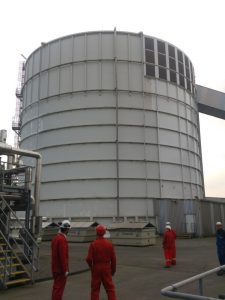 Inside a silo of 30,000 t